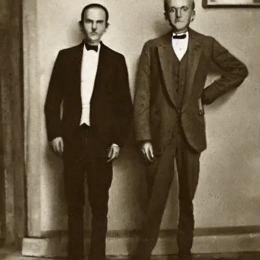 Prompt: photo of rick and morty in 1 9 2 0 s