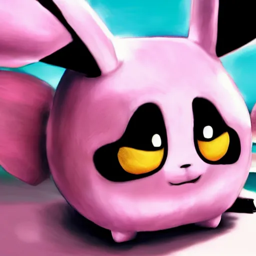 Image similar to pikachu taking a bite out of jigglypuff, national geographic photo, photo realistic, hyperrealistic, digital art