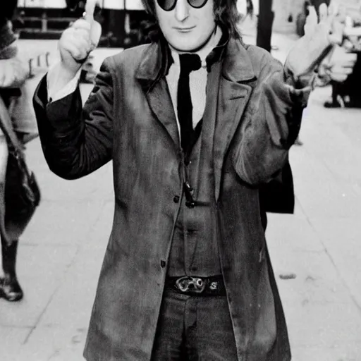 Prompt: john lennon dressed as harry potter