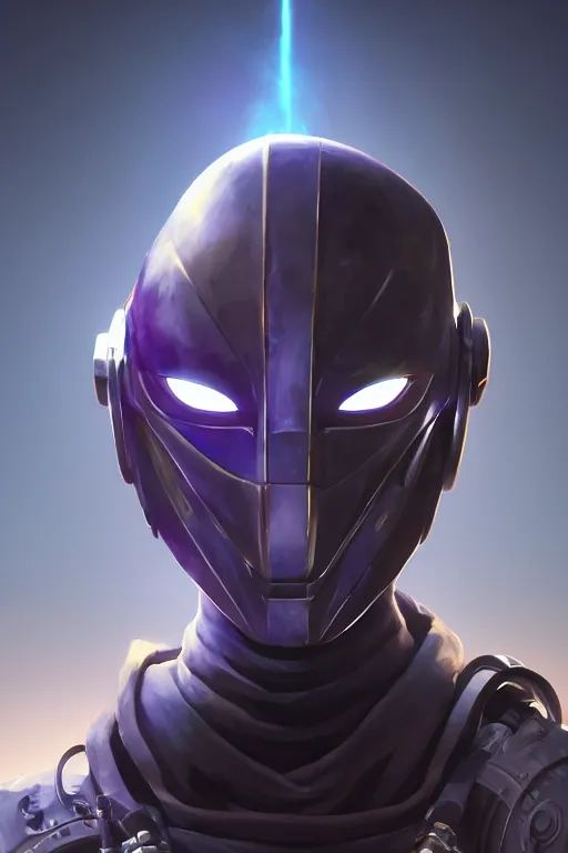 Image similar to epic mask helmet robot ninja portrait stylized as fornite style game design fanart by concept artist gervasio canda, behance hd by jesper ejsing, by rhads, makoto shinkai and lois van baarle, ilya kuvshinov, rossdraws global illumination radiating a glowing aura global illumination ray tracing hdr render in unreal engine 5