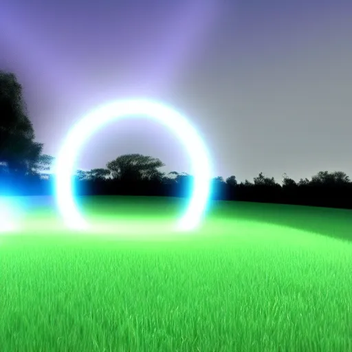 Prompt: short animation of ethereal rings of light, lens flares, volumetric lightning, 00:00:02