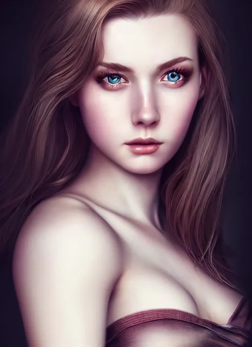 Image similar to a gorgeous scottish female photo, professionally retouched, soft lighting, realistic, smooth face, full body shot, torso, dress, perfect eyes, sharp focus on eyes, 8 k, high definition, insanely detailed, intricate, elegant, art by artgerm and jason chan