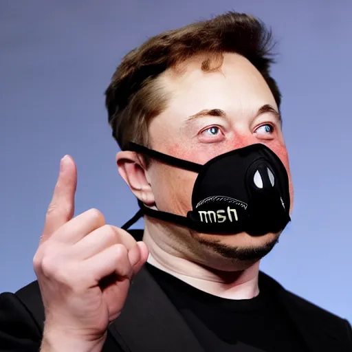 Prompt: elastic mask of elon musk