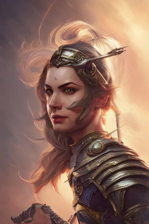 Image similar to amazon valkyrie athena, d & d, fantasy, portrait, highly detailed, headshot, digital painting, trending on artstation, concept art, sharp focus, illustration, art by artgerm and greg rutkowski and magali villeneuve