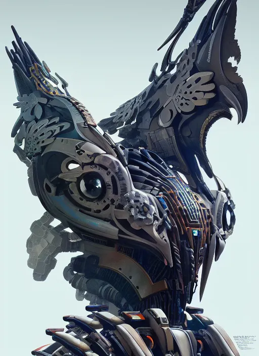 Image similar to symmetry!! portrait of a hybrid robot eagle, floral! horizon zero dawn machine, intricate, elegant, highly detailed, ray tracing, digital painting, artstation, concept art, smooth, sharp focus, illustration, art by artgerm and greg rutkowski, 8 k