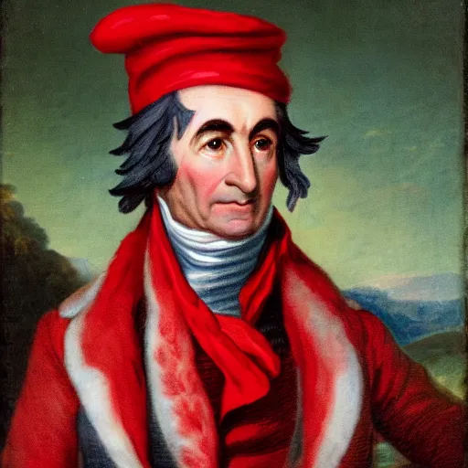 Image similar to portrait of Thomas Paine wearing a red liberty cap