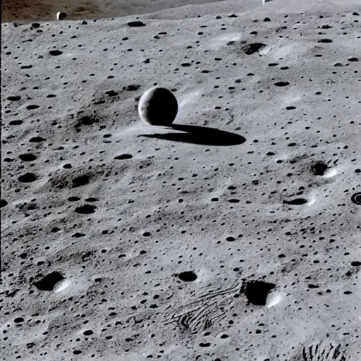 Prompt: the lunar landing landscape on the far side of the moon