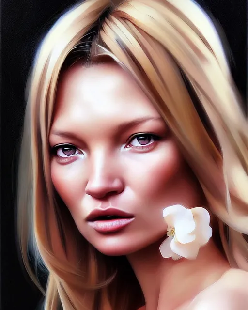 Prompt: portrait of Kate Moss as Anime girl cute-fine-face, full body! pretty face, realistic shaded Perfect face, fine details. Anime. realistic shaded lighting by Ilya Kuvshinov Giuseppe Dangelico Pino and Michael Garmash and Rob Rey