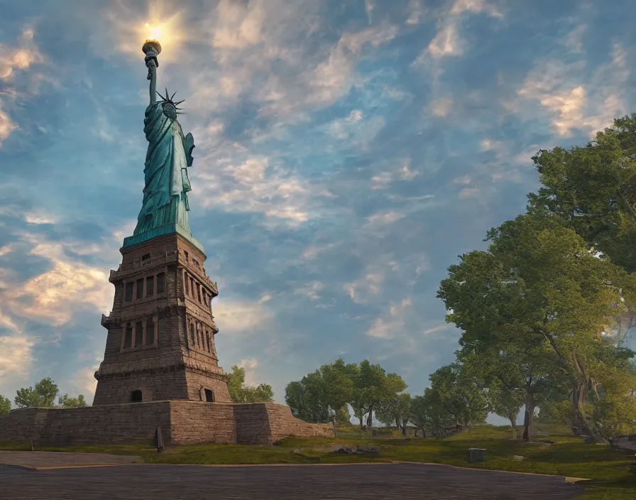 Prompt: giant metal mushroom instead statue of liberty, beautiful graphics, fantasy artwork, very beautiful scenery, hd, hdr, ue 5, ue 6, unreal engine 5, cinematic 4 k wallpaper, 8 k, ultra detailed