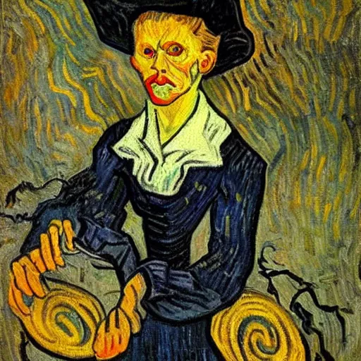 Prompt: witches painted by van gogh, art, oil painting, detailed