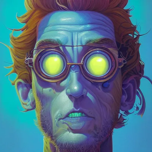 Prompt: lucky pixel god portrait by gaston bussierre and charles vess and james jean and erik jones and rhads, inspired by rick and morty, epic, funny, huge scale, beautiful fine face features, intricate high details, sharp, ultradetailed