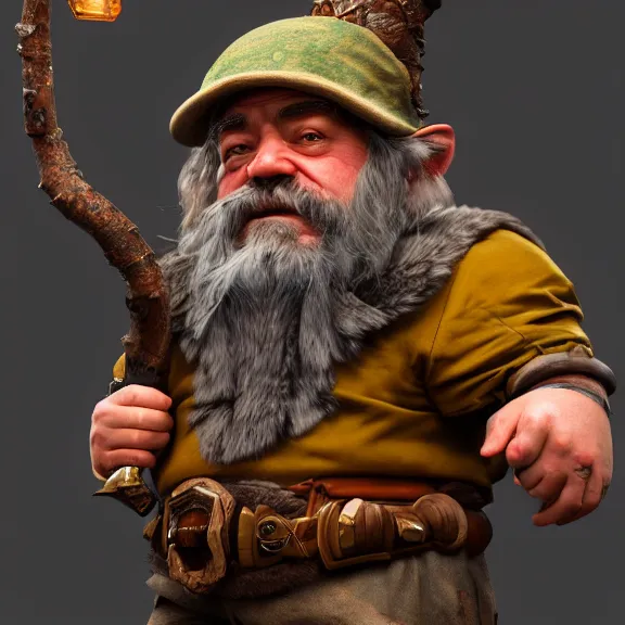 Prompt: Drunk Dwarf Woodsman asks Raven to get him an Ale, RPG Portrait Full Body, Oil Painting, Trending on Artstation, octane render, Insanely Detailed, 8k, HD