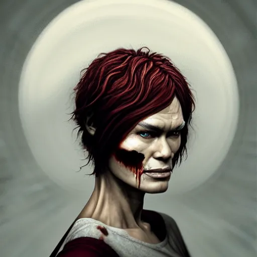 Prompt: color head portrait of lena headey promoting a skin care product as a zombie, 7 days to die zombie, gritty background, fine art, award winning, intricate, elegant, sharp focus, cinematic lighting, digital painting, 8 k concept art, art by michael hussar, art by brom, art by guweiz and z. w. gu, 8 k