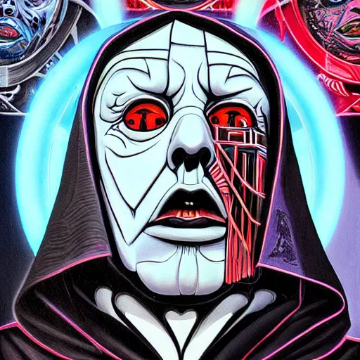 Image similar to Tristan Eaton, Sith lord, darth sidious