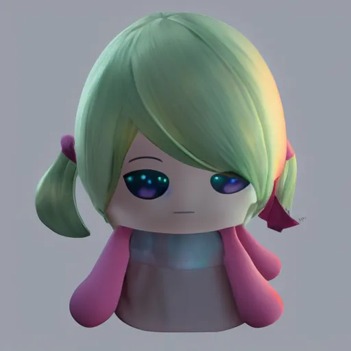 Prompt: cute fumo plush of a girl who can bend reality, relativistic curved ray tracing, vray, lens flare