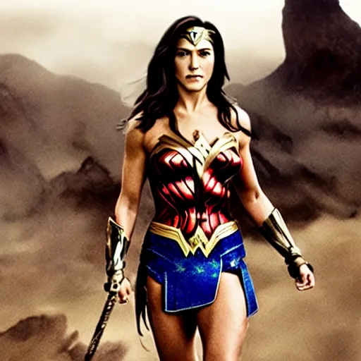 Image similar to Jennifer Aniston as Wonder Woman, movie screenshot