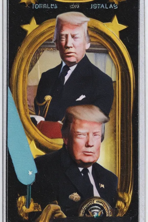 Image similar to trading card of the president of the United States