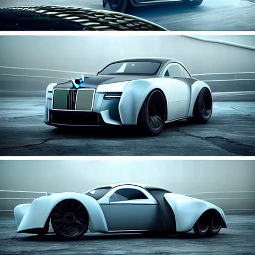 Image similar to khyzyl saleem car :: Rolls-Royce 103EX : medium size: 7, u, x, y, o medium size form panels: motherboard medium size forms : zaha hadid architecture big size forms: brutalist medium size forms: sci-fi futuristic setting: Ash Thorp car: ultra realistic phtotography, keyshot render, octane render, unreal engine 5 render , high oiled liquid glossy specularity reflections, ultra detailed, 4k, 8k, 16k: blade runner 2049 color colors : Cyberpunk 2077, ghost in the shell, thor 2 marvel film colors: cinematic, high contrast: tilt shift: sharp focus