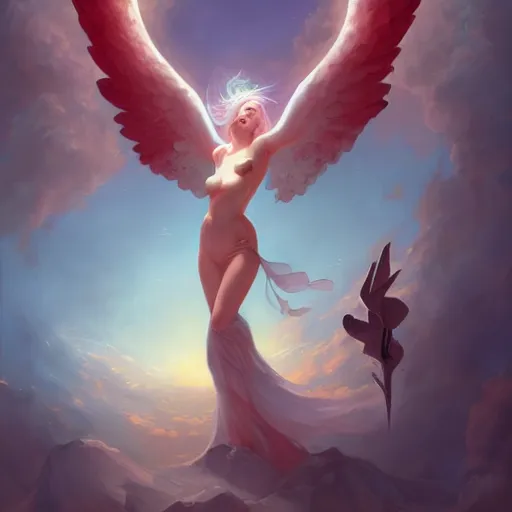 Prompt: angel of love by Peter Mohrbacher, artstation