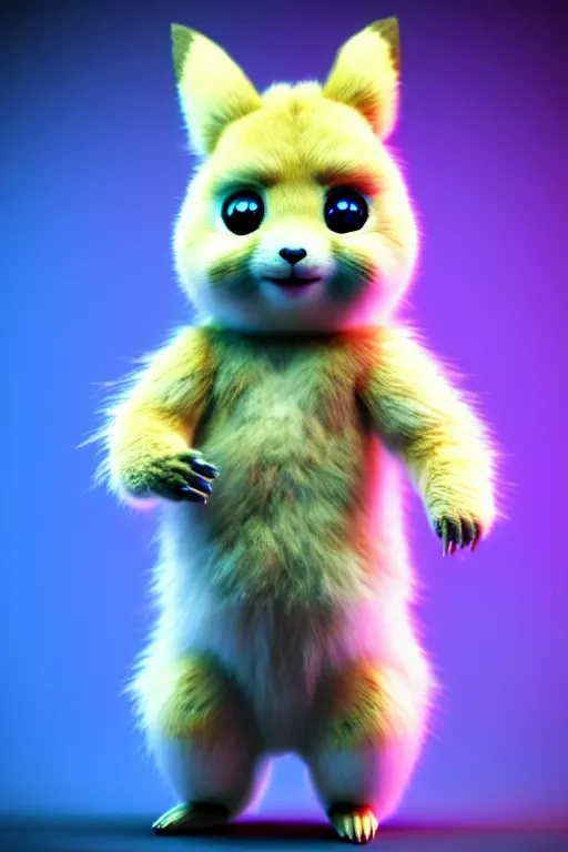 Prompt: high quality 3 d render cyberpunk very cute pastel fluffy! quokka cyborg, wires, highly detailed, vray smooth, in the style of detective pikachu, hannah yata charlie immer, dramatic neon blue light, low angle, uhd 8 k, sharp focus