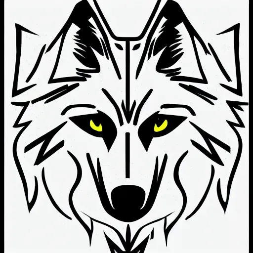 Image similar to wolf template base sketch, sideways view, simple, no color, coloring book style, high quality, HD, 8K