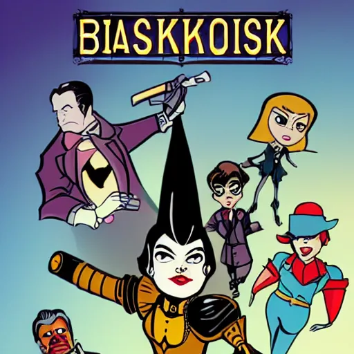 Image similar to bioshock : the animated series, in the style of batman the animated series