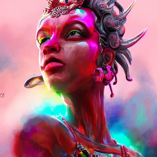 Image similar to somone who is not a god active pose, festive colors, digital art, trending on artstation, high quality, extreme detail, high quality, hyperdetailed