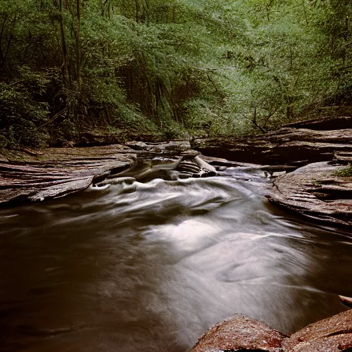 Prompt: cahaba river alabama, hymenocallis coronaria, kodak portra 4 0 0,