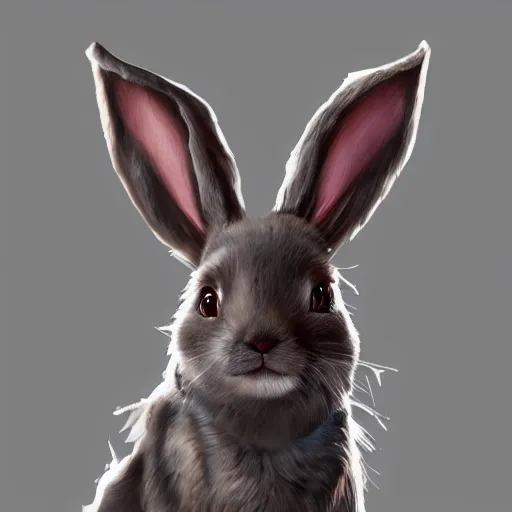 Image similar to half bunny half dog, artstation