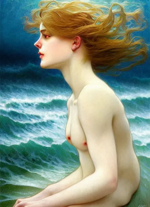 Prompt: the ocean’s dream of the upward spiral diffuse lighting, fantasy, intricate, elegant, highly detailed, lifelike, photorealistic, digital painting, artstation, illustration, concept art, smooth, sharp focus, art by John Collier and Albert Aublet and Krenz Cushart and Artem Demura and Alphonse Mucha