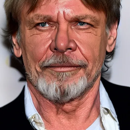 Image similar to mark hamill mixed with harrison ford