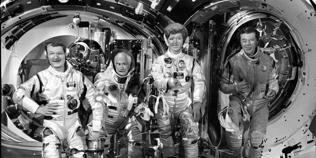 Image similar to ' the beverley hillbillies go to space, tv episode 1 9 7 0, cinematic scene, clean composition, 3 2 mm, award winning photography