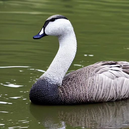 Image similar to gigachad goose. the goose she tells you not to worry about