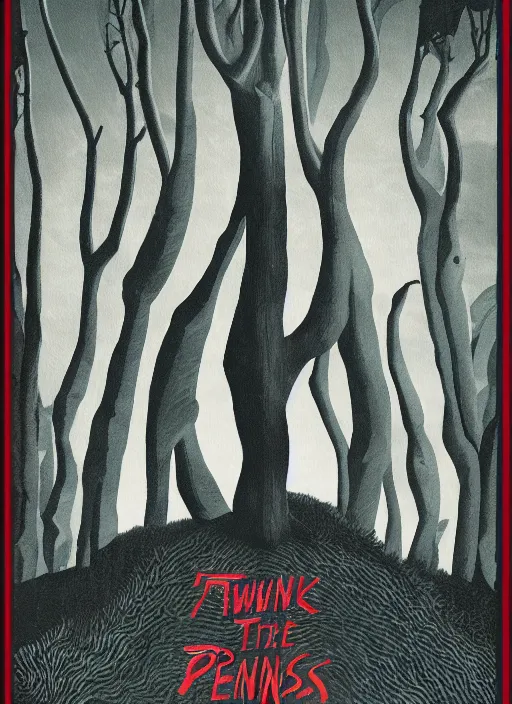 Image similar to twin peaks movie poster art by bill schmidt