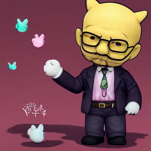 Image similar to Walter White as a Hello Kitty, by Stanley Artgerm Lau, WLOP, Rossdraws, James Jean, Andrei Riabovitchev, Marc Simonetti, Yoshitaka Amano, ArtStation, CGSociety,