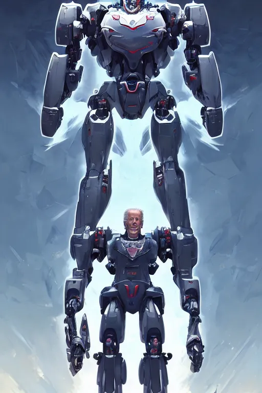 Prompt: portrait of joe biden as super mecha anime robot, joe biden, joe biden, joe biden, intricate, highly detailed, smooth, artstation, digital illustration by ruan jia and mandy jurgens and artgerm and wayne barlowe and greg rutkowski and zdislav beksinski