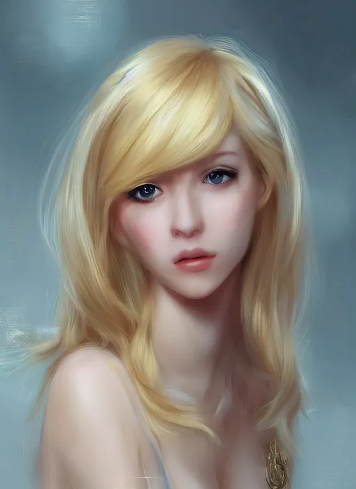 Image similar to blonde princess by wlop