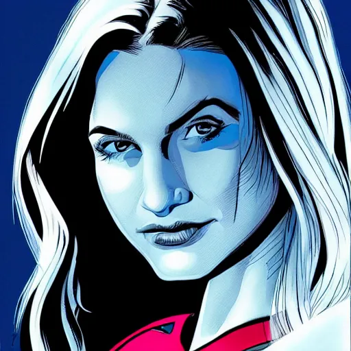 Prompt: portrait of supergirl, high detail, dc comics, dc
