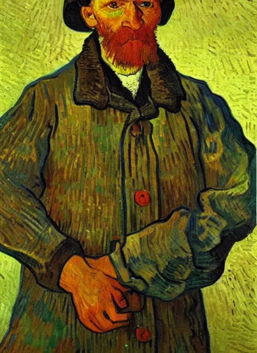 Image similar to !! portrait of a russian peasant!! by van gogh, detailed face expressionist oil painting masterpiece, 8 k resolution, smooth, sharp focus, pastel color palette, trending on artstation