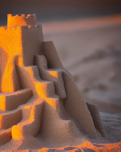 Prompt: a detailed sandcastle in the style of apis mellifera beehive, beautiful composition, cinematic lighting, vibrant epic