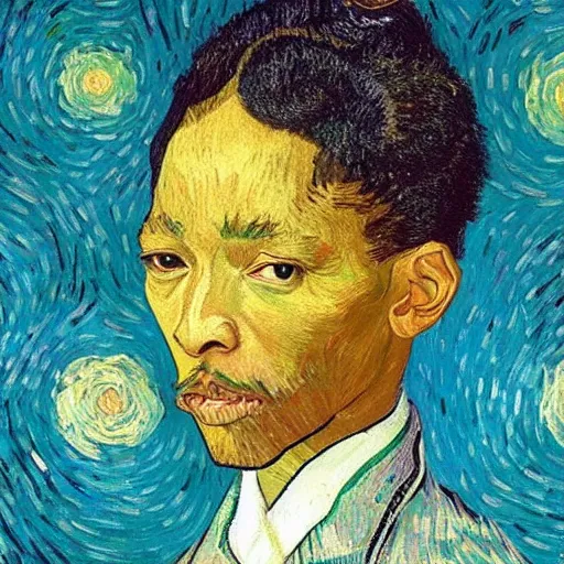 Image similar to van gogh painting of willow smith