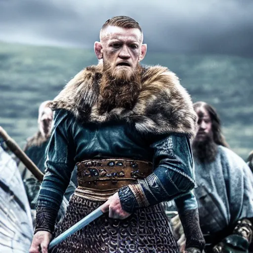 Image similar to Connor McGregor in vikings very detailed 4k quality super realistic