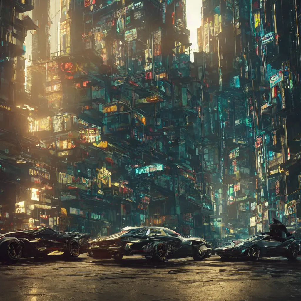 Image similar to 3 d realistic render of doge meme in the world of cyberpunk 2 0 7 7, shiba inu, digital art, hyper detailed, cinematic lighting, studio quality, unreal engine 5 renderered, octane rendered, ultrarealistic, concept art, artstation, high definition, 4 k, art by greg rutkowski, art by cd projekt red