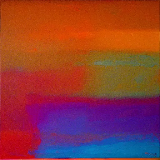 Image similar to a beautiful abstract turquoise, purple, orange and yellow impasto textured painting by gerhard richter, texture