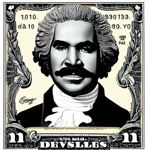 Image similar to Steve harvey as George Washington on the 1 dollar bill