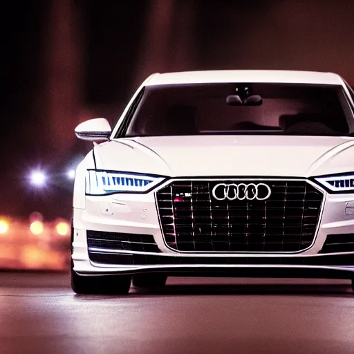 Image similar to black 2020 audi a8 racing at night in bucharest