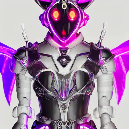 Image similar to highly detailed exquisite lgbt transgender gay trans fanart, a cute gay robot dragon, glowing eyes and robot dragon head, off-white plated armor, bright Fuchsia skin, royal elegant pose, epic cinematic shot, realistic, professional digital art, high end digital art, sci fi, DeviantArt, artstation, Furaffinity, 8k HD render, epic lighting, depth of field