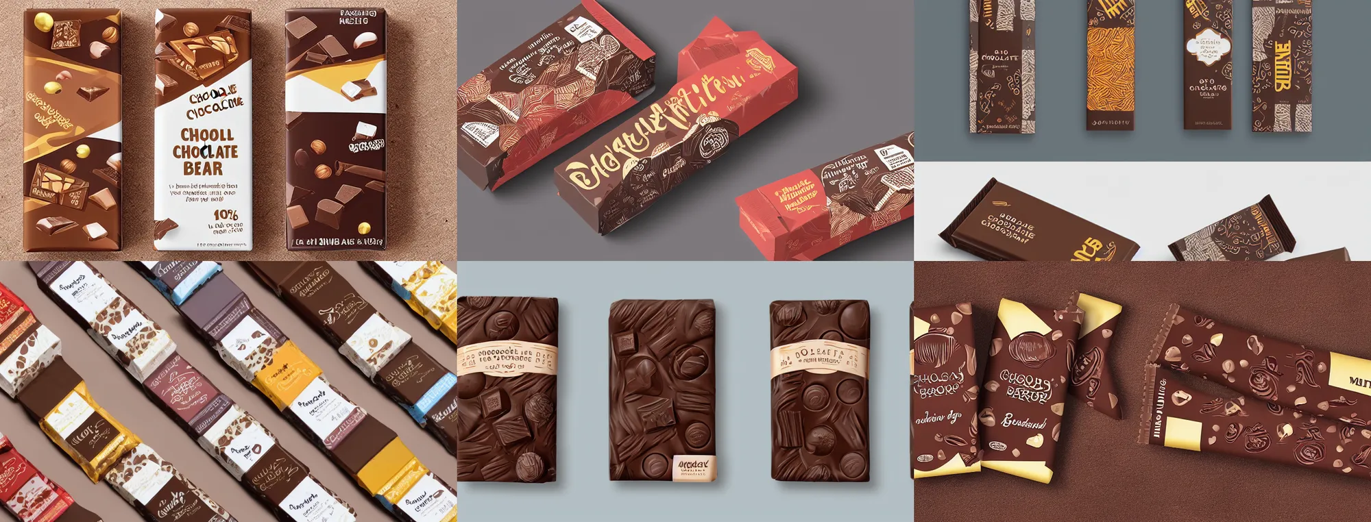 Image similar to a packaging design for a chocolate bar