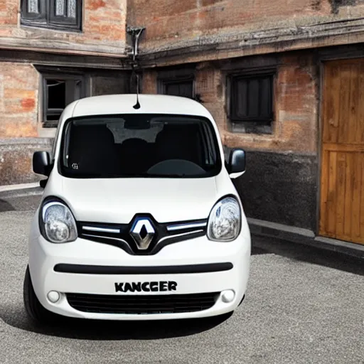 Image similar to A Renault Kangoo with giant wheels