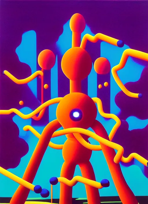 Image similar to inflated evangelion genesis by shusei nagaoka, kaws, david rudnick, airbrush on canvas, pastell colours, cell shaded, 8 k